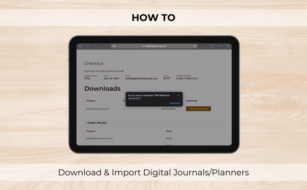 How To Download and Import Digital Journals/Planners