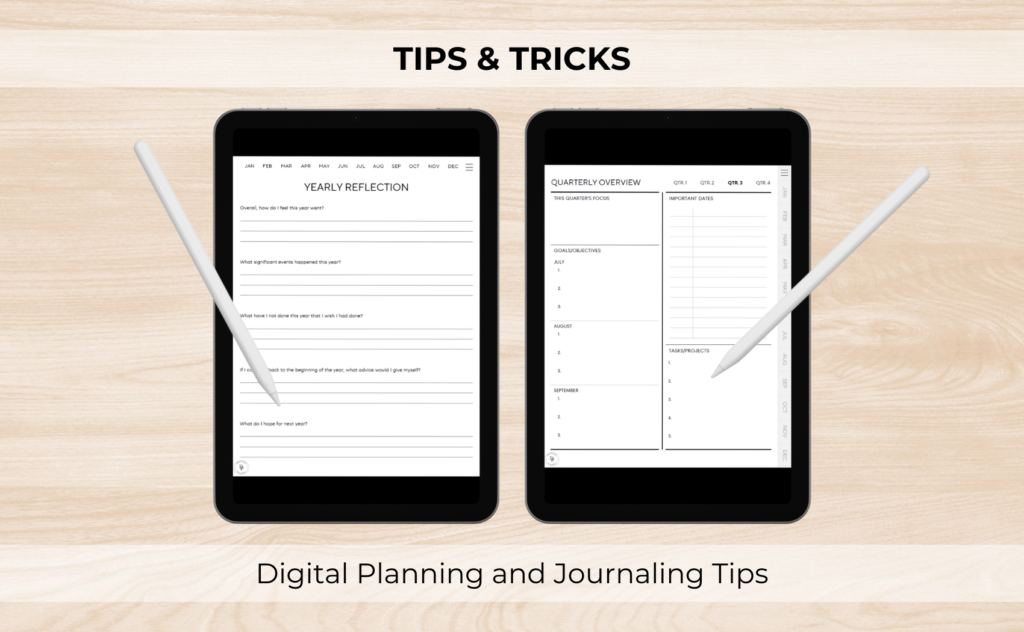 Digital Planning & Journaling Tips